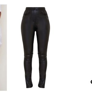 Faux leather pants